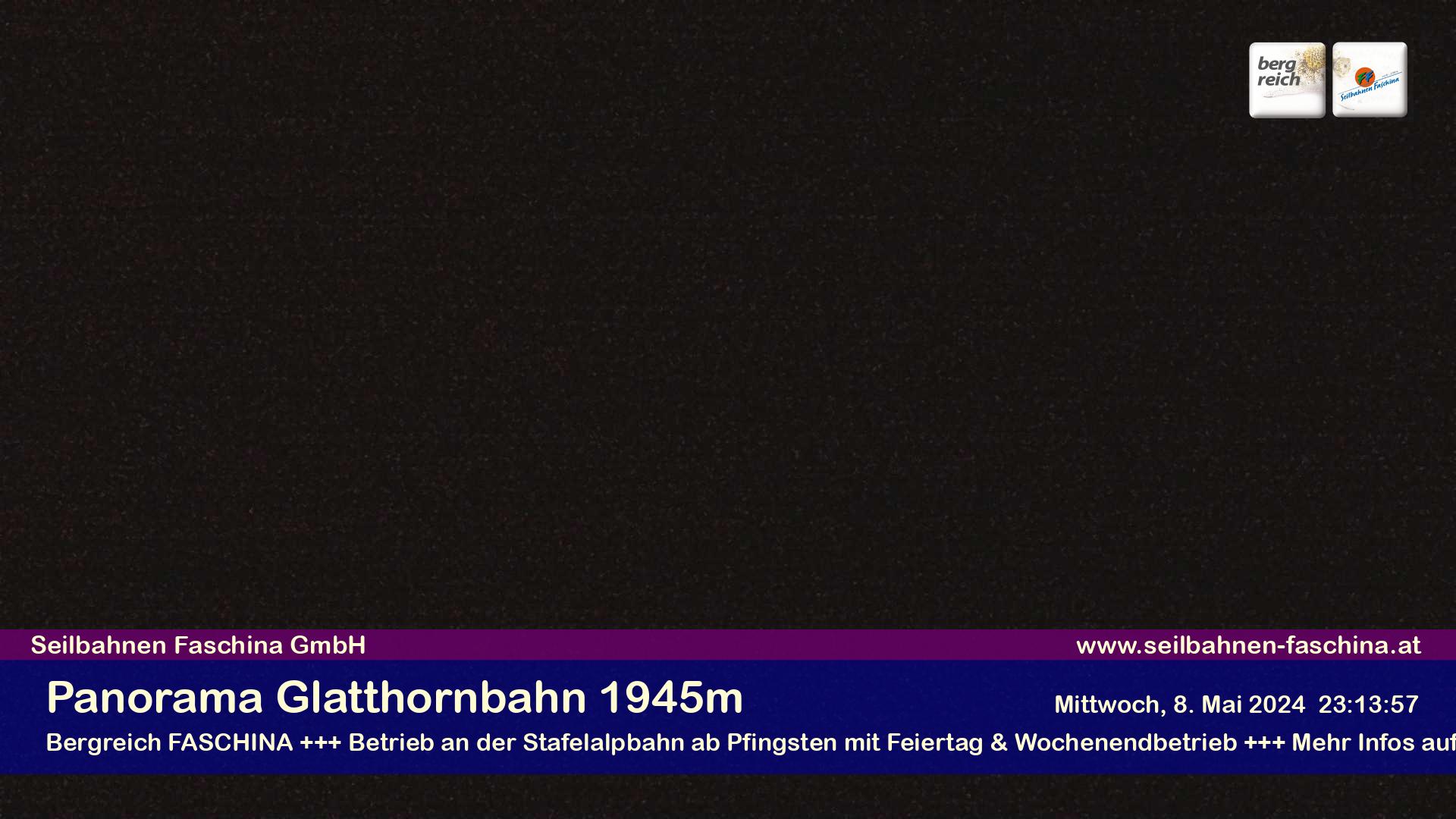 Webcam Faschinajoch Blickrichtung Glatthornbahn